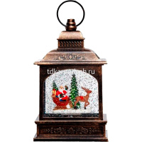 Сувенир "Фонарь. Дед Мороз с оленем" 20х30см (USB, свет, музыка) Y10095-24 от магазина "Карандаш"