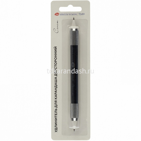 Держатель-удлинитель для карандаша двусторонний, металл, черный 2071291392 от магазина "Карандаш"