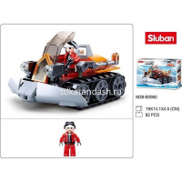 Конструктор "Снегоуборщик" 82 детали 19х14х5см пластик (фигурка 10,2см) 38-0950 от магазина "Карандаш"