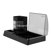 Подставка-органайзер 23,2х12,9х11,5см 9 отделений, пластик, черная E903 от магазина "Карандаш"