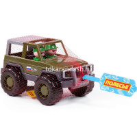 Машина военная "Джип Вояж" в сетке, пластик 23,5х14,5х13,2см 47021 от магазина "Карандаш"