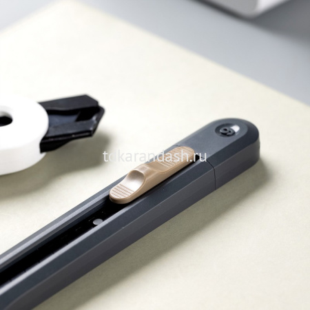 Нож канцелярский 9мм "Nusign" с фиксатором лезвия, сталь, серый ENS063-GR от магазина "Карандаш"