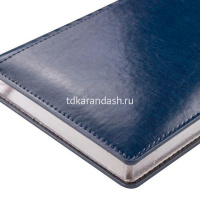 Ежедневник недатированный А5 "Image" 272стр., синий, серебряный срез, искусственная кожа 3-346/02 от магазина "Карандаш"