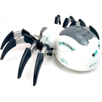 Паук р/у 30х24х10см с аккумулятором, пластик, бело-серый (свет, звук, пар) LT383315 от магазина "Карандаш"