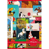 Тетрадь А4 96л клетка "Ностальгия" на скобе матовая ламинация 3 дизайна 082992 от магазина "Карандаш"