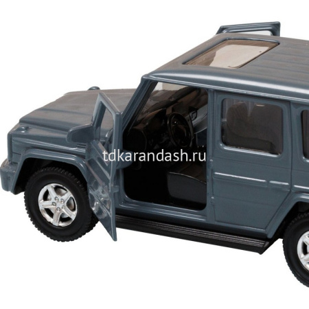 Машина "Mercedes-Benz G350d" серая, инерционная, металл 17,5см (свет, звук, откр.двери) JB1251222 от магазина "Карандаш"