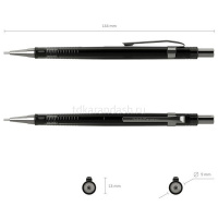 Карандаш механический 0,5мм "Black Pointer" HB с ластиком, пластик, двенадцатигранный корпус 22005 от магазина "Карандаш"