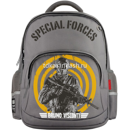 Рюкзак "Special Forces" 40х30х19см, 800гр, 2 отделения, 3 кармана, серый 12-002-168/05