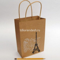 Пакет подарочный 26х32х11см крафт, с рисунком 4вида Y7061-18 от магазина "Карандаш"