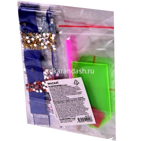 Алмазная мозаика-наклейки "Животные/Совы" 12 наклеек на листе M-11909 от магазина "Карандаш"