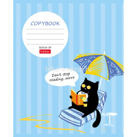 Тетрадь А5 18л клетка "Кот ТУТ!" на скобе 5 дизайнов 18Т5В1/057244 от магазина "Карандаш"