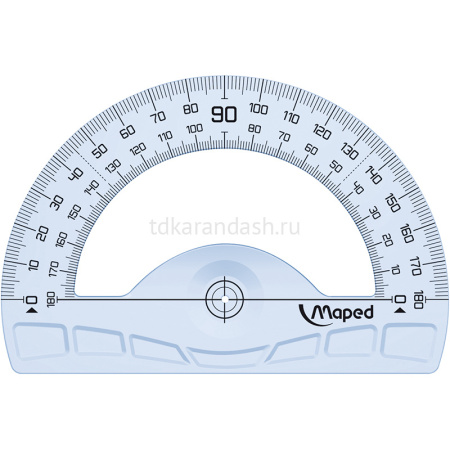 Транспортир 12см 180° пластик "Geometric" 242180AM от магазина "Карандаш"
