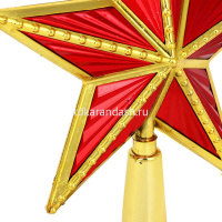 Верхушка на елку Звезда 17,5см красно-золотая пластик 344-150 от магазина "Карандаш"