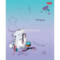 Тетрадь А5 12л линия "Приключения кота Пирожка" на скобе 5 дизайнов 12Т5В2/067659 от магазина "Карандаш"
