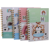 Бизнес-блокнот А5 80л "Динозавр" линия, на спирали, картонная обложка, 4 дизайна XJ3596 от магазина "Карандаш"