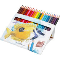 Карандаши акварельные 24 цвета "Dream world" " трехгранные, картон 30-0136 от магазина "Карандаш"