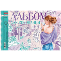 Альбом для рисования А4 32л "Мир твоими глазами" на спирали перфорация на отрыв 5 дизайнов 079773 от магазина "Карандаш"
