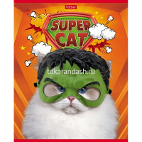 Тетрадь А5 48л клетка "Supercat" на скобе 5 дизайнов 48Т5В1/077336 от магазина "Карандаш"