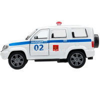 Машина "УАЗ Patriot Полиция" белая, инерционная, металл 12см (открывающиеся двери) SB-17-81-UP-P-WB от магазина "Карандаш"