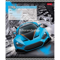 Тетрадь А5 12л косая линия "Автопанорама. Выпуск №2" на скобе с доп.горизонтальной линией 5 дизайнов от магазина "Карандаш"