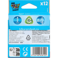 Карандаши 12 цветов "Color peps mini strong" трехгранные укороченные пластик, ударопрочные, картон от магазина "Карандаш"