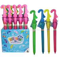 Мыльные пузыри "Зонтик" 45см, 1 отверстие, 4 цвета, аппликатор раскрывается Y7759-18 от магазина "Карандаш"