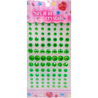 Наклейки Стразы 20х10см 4 размера, 5 цветов Y7221-18 от магазина "Карандаш"