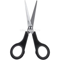 Ножницы 14cм "Deli" сталь, ручки пластик Soft-touch, черные E6005 от магазина "Карандаш"
