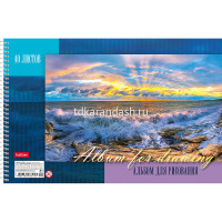 Альбом для рисования А4 40л "Гармония природы" на спирали, перфорация на отрыв 5 дизайнов 004145 от магазина "Карандаш"