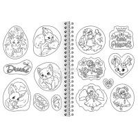 Раскраска-стикербук "Собачка с шариками" А5 на спирали 12стр. 12 наклеек 12Р5нгр_31672 от магазина "Карандаш"