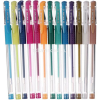 Ручка гелевая 0,6-0,9мм "LIPARI" чернила ассорти, резиновый грип, корпус пластик M-5510-50/1 от магазина "Карандаш"