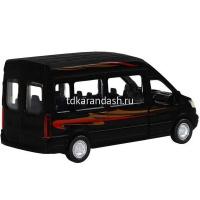 Машина "Ford Transit" черная, инерционная, металл 17,5см (свет, звук, откр.двери) JB1251272 от магазина "Карандаш"