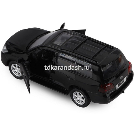 Машина "Lexus LX570" черная, инерционная, металл 17,5см (свет, звук, откр.двери) JB1200169 от магазина "Карандаш"