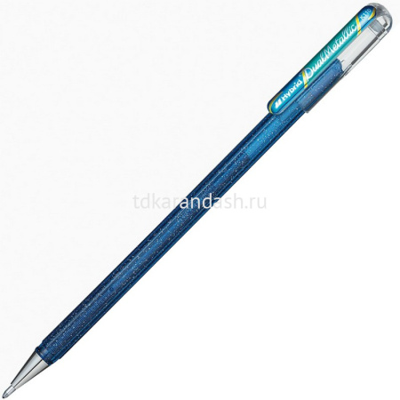 Ручка гелевая "Hybrid Dual Metallic" 1,0мм синий+зеленый металлик, чернила "хамелеон" K110-DCX