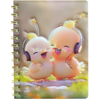 Бизнес-блокнот А6 70л "Утята" линия, на спирали, цветной блок, поролон, 4 вида 1901-6/11748-24 от магазина "Карандаш"