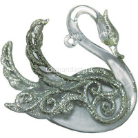 Ёлочное украшение "Лебедь" 9см 2 цвета Y5132-17 от магазина "Карандаш"