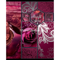 Тетрадь А5 48л клетка "Яркое сияние" на скобе 3D фольга матовая ламинация 5 дизайнов 48Т5офВ1/047845 от магазина "Карандаш"