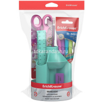 Набор настольный "Mini Desk. Pastel" 18,5х10,5х24см 8 предметов, вращающийся, пластик, мятный 53690 от магазина "Карандаш"