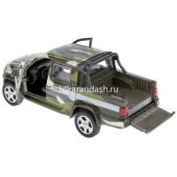 Машина "UAZ Pickup Военный" хаки, инерционная, металл 12см (открывающиеся двери) PICKUP-MIL от магазина "Карандаш"