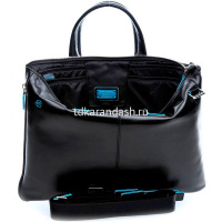 Сумка для ноутбука "Blue Square" 42х31х3см, 1 отделение, черная, натуральная кожа CA4021B2/N от магазина "Карандаш"