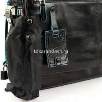Сумка "Blue Square" 39х28,5x10см, 1 отделение, черная, натуральная кожа CA2849B2/N от магазина "Карандаш"
