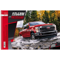 Альбом для рисования А4 24л "World of motors" на спирали, перфорация на отрыв, 5 дизайнов 062435 от магазина "Карандаш"