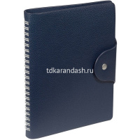 Ежедневник недатированный А5 "Torino" 272стр., темно-синий, искусственная кожа, на кнопке 3-685/03 от магазина "Карандаш"