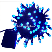 Эл/гирлянда 100 синих диодов длина 9м, 8 режимов, шнур зеленый 2021-10 от магазина "Карандаш"