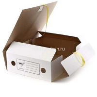 Папка архивная с завязками А4 100мм белая АС-16 от магазина "Карандаш"