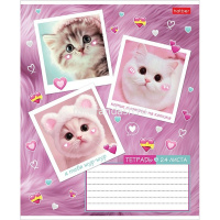 Тетрадь А5 24л клетка "Мяу-статусы" на скобе 5 дизайнов 24Т5В1/091442 от магазина "Карандаш"