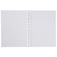 Записная книжка А6 80л "Velvet. Черная" клетка, на спирали, пластиковая обложка 081579 от магазина "Карандаш"