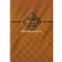 Тетрадь А4 96л клетка "Chocolate" на спирали, перфорация, выборочный лак 4 дизайна 083451 от магазина "Карандаш"