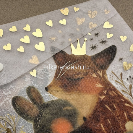 Папка-конверт на кнопке "Любовь, как она есть" А4 пластик 0,18мм 14-036/13 от магазина "Карандаш"