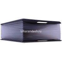 Лоток д/бумаг вертикальный 13 отделений 270х320х40мм складной, синий, полипропилен 63952DK-BLUE от магазина "Карандаш"